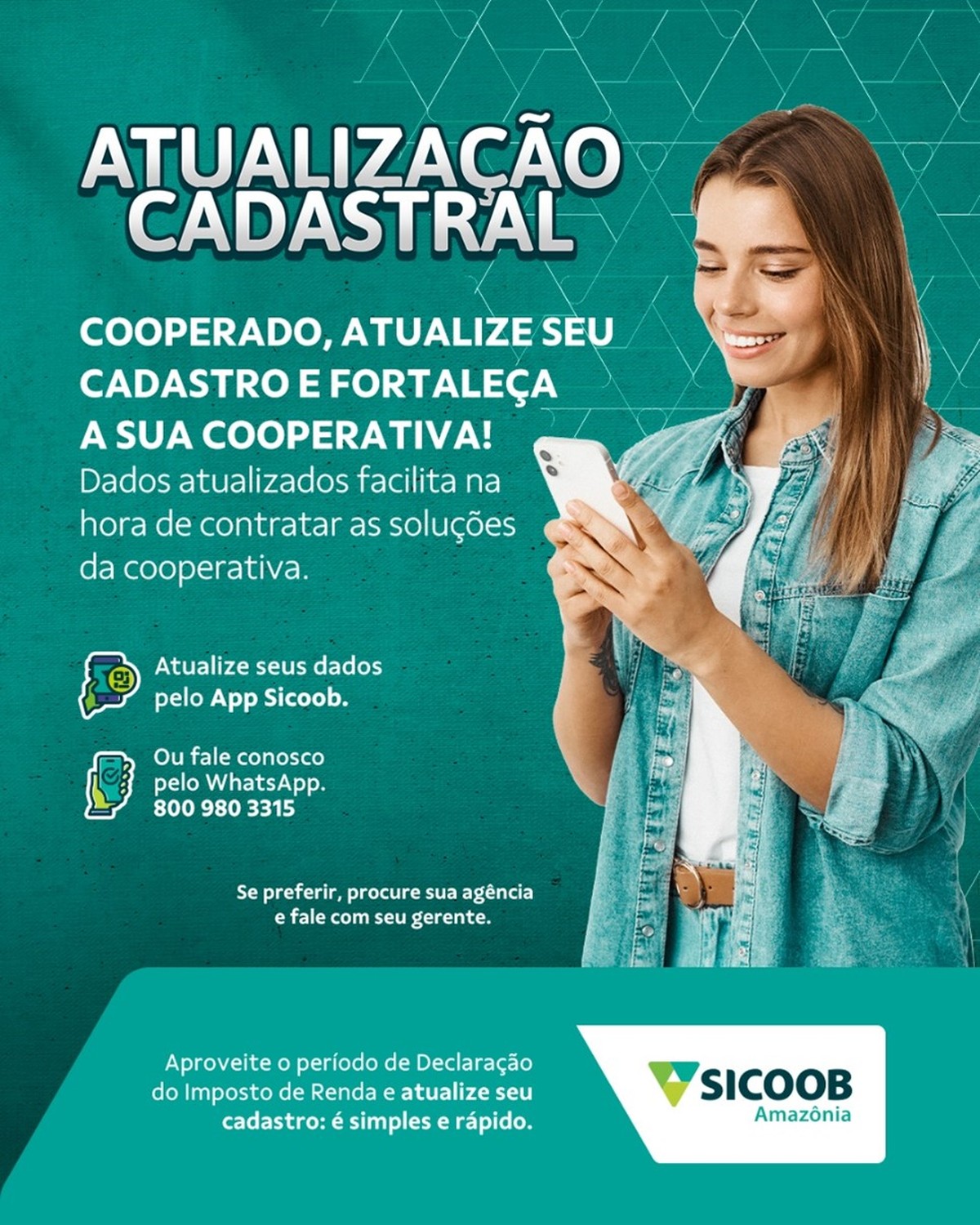 Sicoob Amazônia reforça a importância da atualização cadastral para declaração do imposto de renda